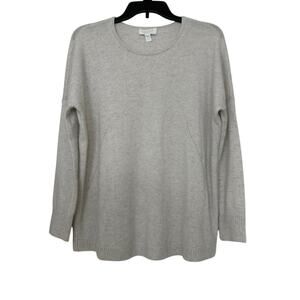 White Company Cashmere Sweater Gray Quiet Luxury Minimalist Old Money 8 Relaxed